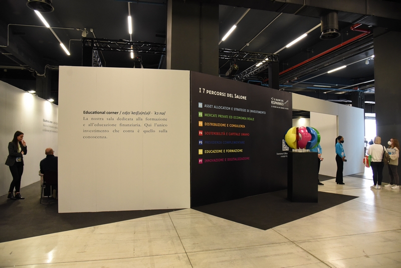 coin pédagogique au Salone del Risparmio