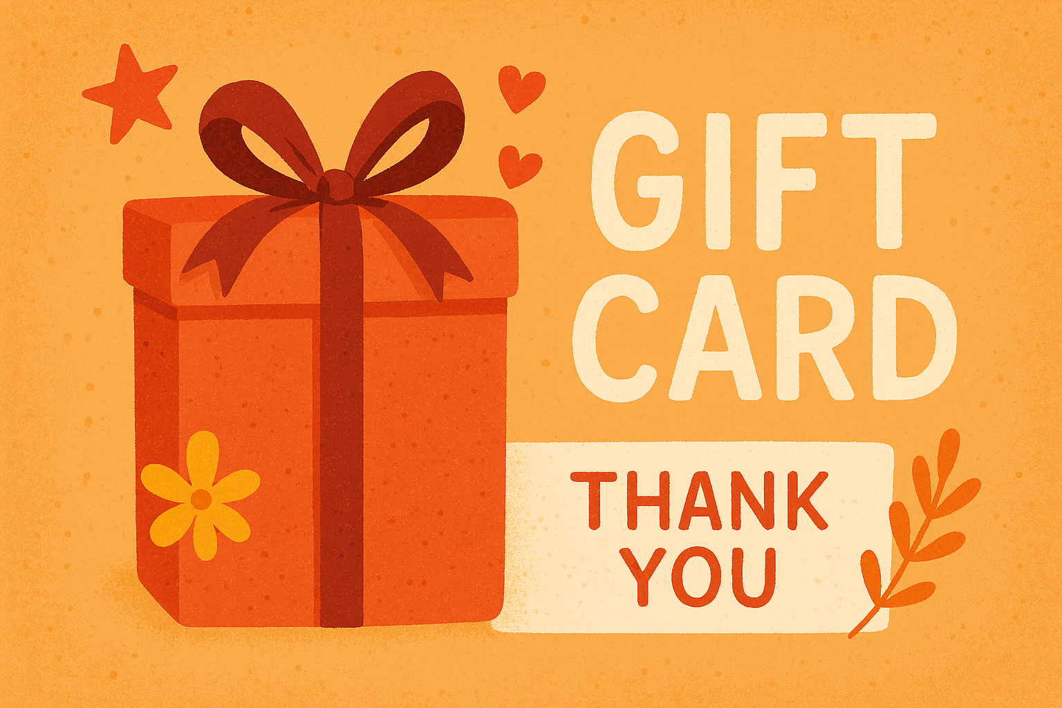 Gift card digitale con grafica elegante, utilizzabile per acquisti online.